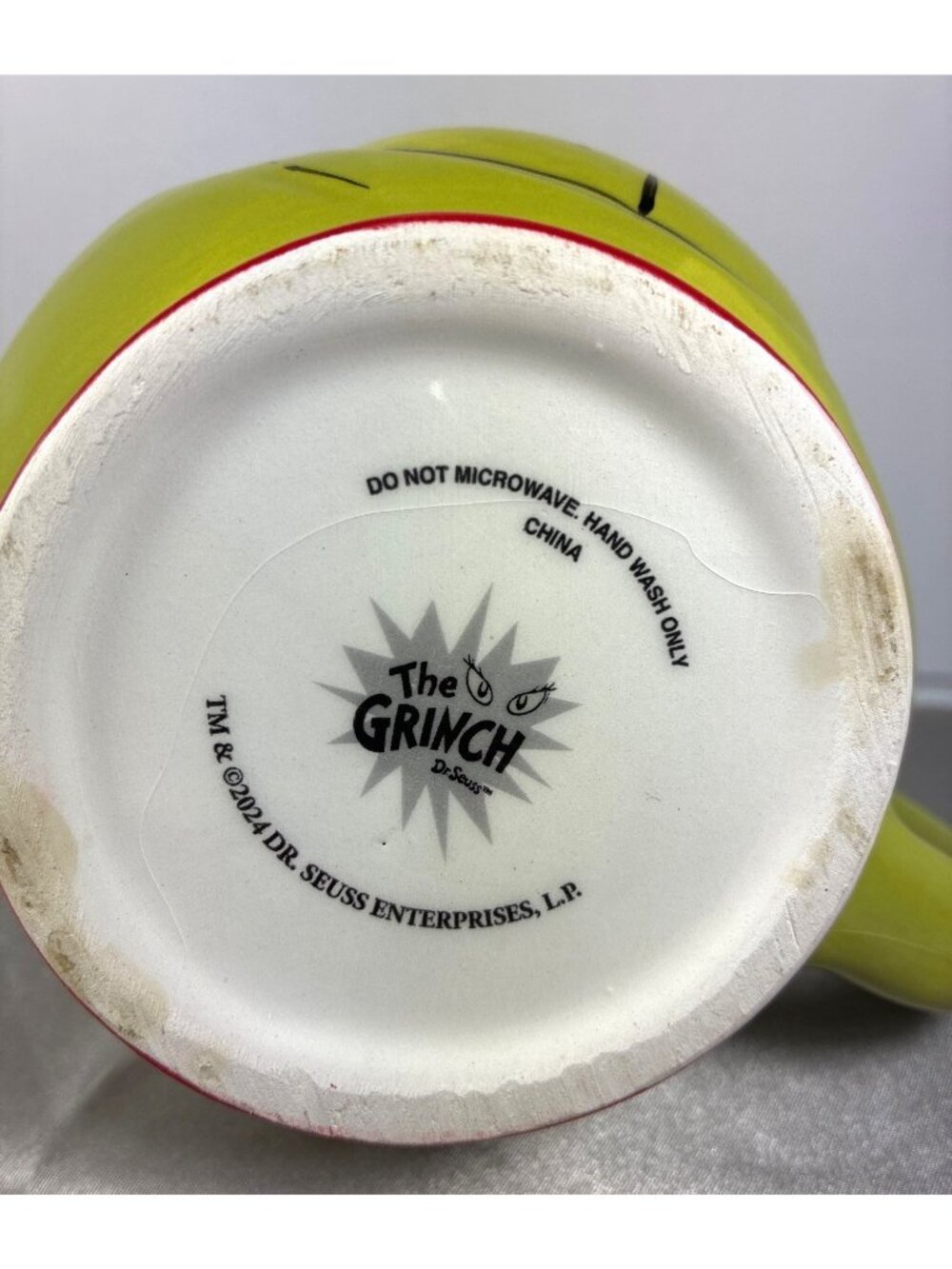 2024 Dr. Seuss The Grinch Sculpted Christmas Mug Santa Hat 14 oz Ceramic Cup - Picture 4 of 11
